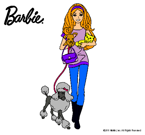 Barbie con sus mascotas