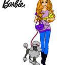 Dibujo Barbie con sus mascotas pintado por Yibi