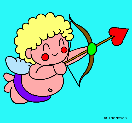 Dibujo Cupido pintado por yisel