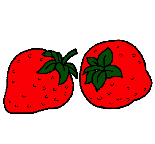Dibujo fresas pintado por cosetina