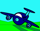 Dibujo Avión aterrizando pintado por rey55
