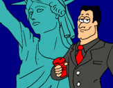 Dibujo Estados Unidos de América pintado por santiaggo