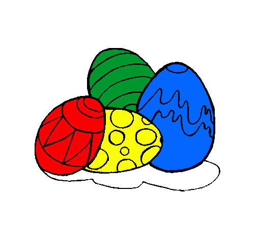 Dibujo Huevos de pascua pintado por Ester22
