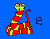Dibujo Serpiente pintado por oziel