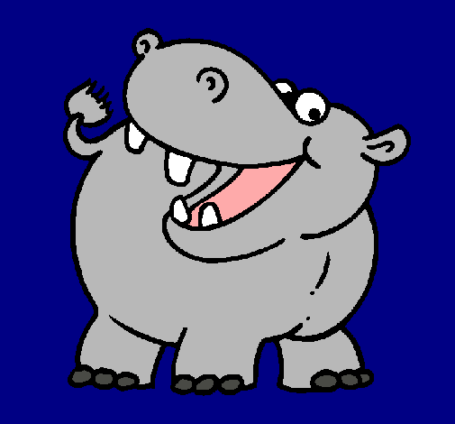 Dibujo Hipopótamo pintado por mikeyla