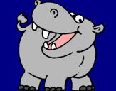 Dibujo Hipopótamo pintado por mikeyla