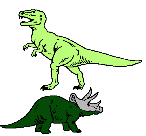 Triceratops y tiranosaurios rex