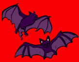 Dibujo Un par de murciélagos pintado por grisin