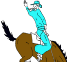 Dibujo Vaquero en caballo pintado por FFFFFFFFFFF
