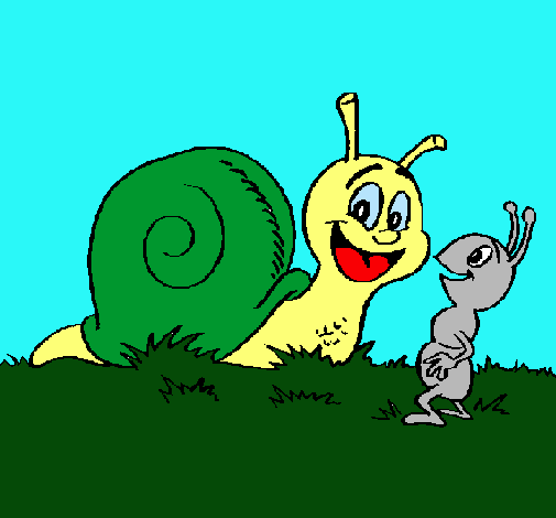 Caracol y hormiguita