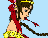 Dibujo Princesa china pintado por banessa