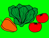 Dibujo Verduras pintado por keiner