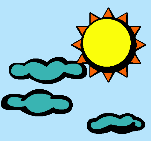 Dibujo Sol y nubes 2 pintado por Rocio20