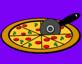 Dibujo Pizza pintado por hachis