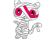Dibujo Gato garabato momia pintado por LUCIVAL