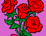 Dibujo Ramo de rosas pintado por nicodagon