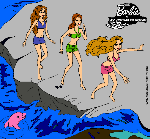 Barbie y sus amigas en la playa