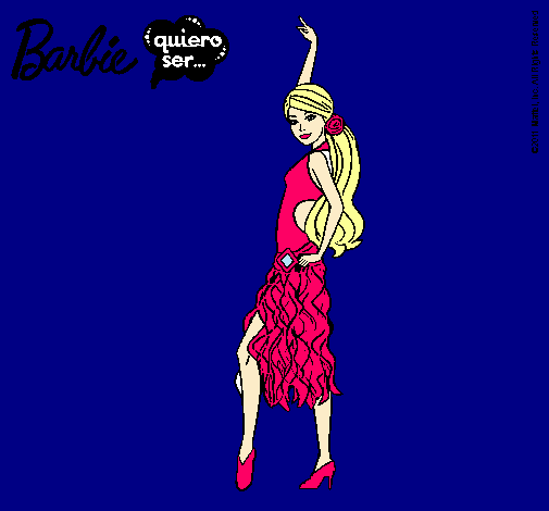 Dibujo Barbie flamenca pintado por vlentinita