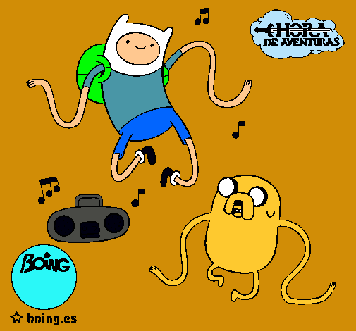 Finn y Jake escuchando música