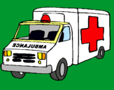 Dibujo Ambulancia pintado por ambu