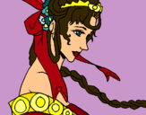 Dibujo Princesa china pintado por banessa