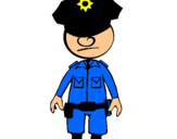 Dibujo Policía pintado por fjjjjf