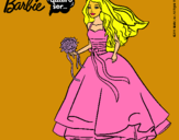 Dibujo Barbie vestida de novia pintado por alcoraaaaaaa