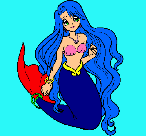 Dibujo Sirenita pintado por Yoelini