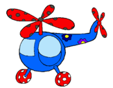 Dibujo Helicóptero adornado pintado por chelinito