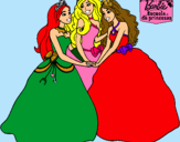 Dibujo Barbie y sus amigas princesas pintado por AinhoaAltube