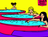 Dibujo Barbie y sus amigas en el jacuzzi pintado por keikochan