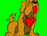 Dibujo Perro enamorado pintado por yisel