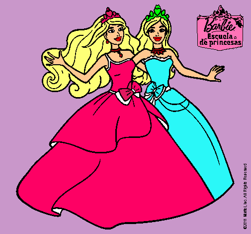 Barbie y su amiga súper felices