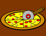 Dibujo Pizza pintado por camilli