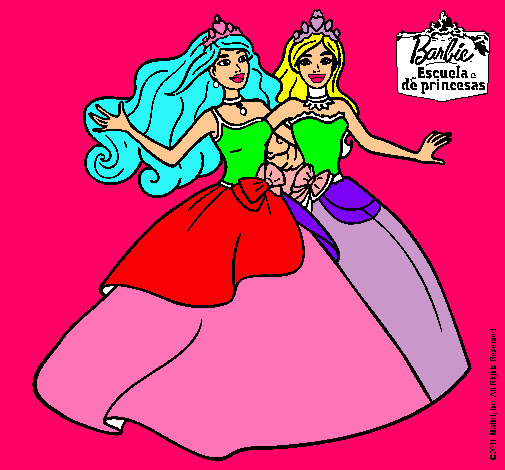 Barbie y su amiga súper felices