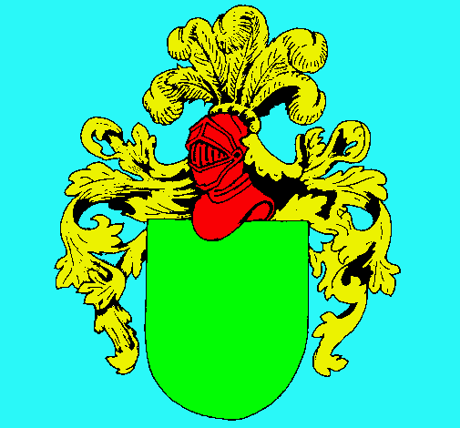 Escudo de armas y casco