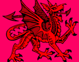 Dibujo Dragón agresivo pintado por nicko