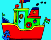 Dibujo Barco con ancla pintado por davidubi