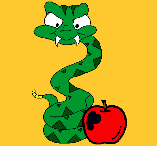 Serpiente y manzana