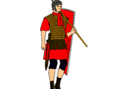 Dibujo Soldado romano pintado por Cronosaltair