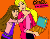 Dibujo El nuevo portátil de Barbie pintado por rashelbella