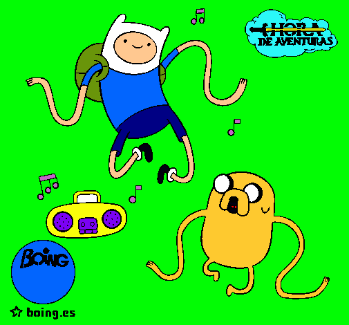 Finn y Jake escuchando música