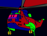 Dibujo Helicóptero al rescate pintado por victor1998