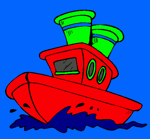 Dibujo Barco en el mar pintado por danirichar