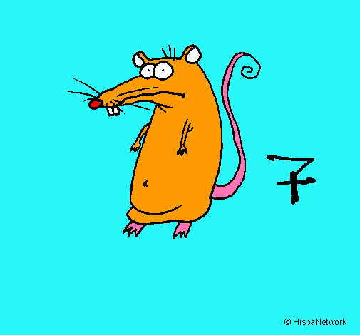 Dibujo Rata pintado por olgam