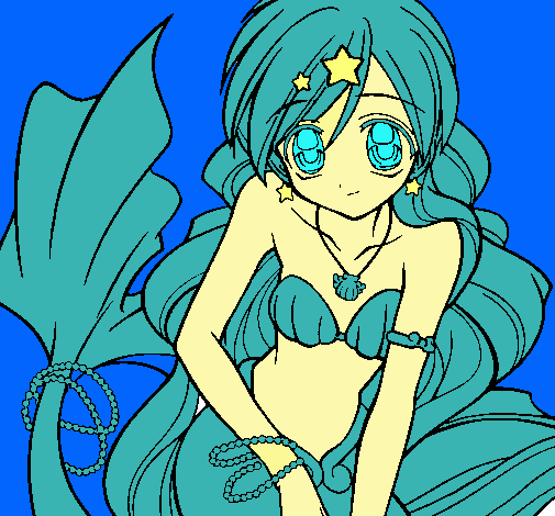 Dibujo Sirena pintado por anachupi