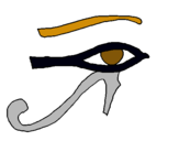 Dibujo Ojo Horus pintado por lapita11