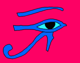 Dibujo Ojo Horus pintado por color01