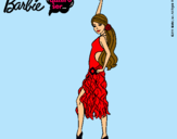 Dibujo Barbie flamenca pintado por claudiaaa
