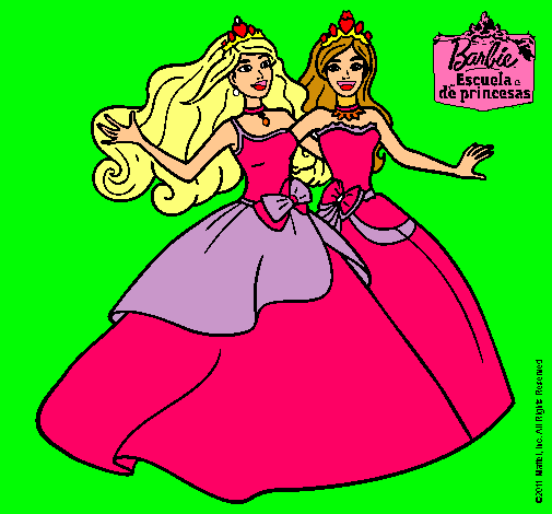 Barbie y su amiga súper felices